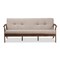 Baxton Studio Bianca Walnut Wood Light Grey Tufted 3-Seater Sofa 140-7550 - alternate 6